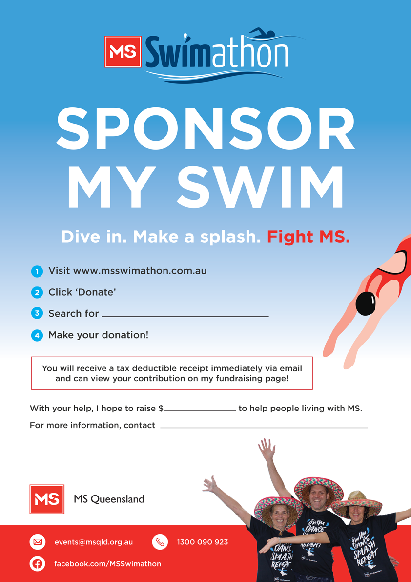 Poster - Sponsor my swim